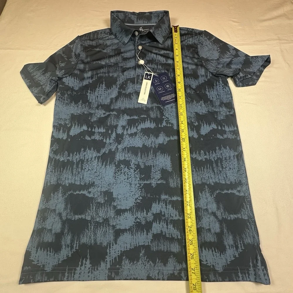 Boston Scott‎ Golf Mens Button Modern Stretch Golf Polo Shirt UPF50 Size S NWT